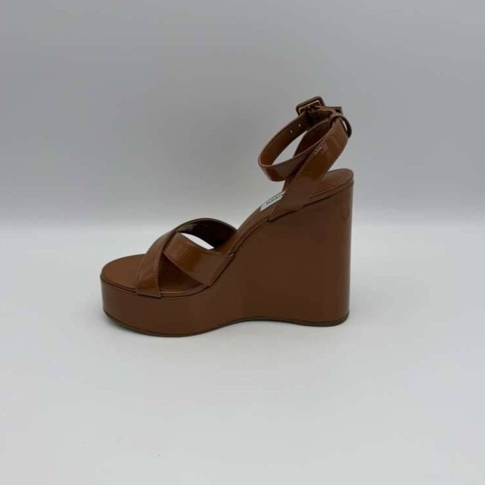 Steve Madden Pinnacle Sandals – Camel Patent – Size 7.5 – Brand New - Picture 3 of 13